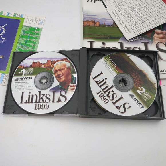 Links LS 1999 PC CD Big Box Arnold Palmer Golf St Andrews Video Game Complete - Picture 8 of 9